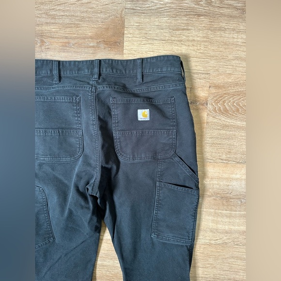 Womens Carhartt Rugged Flex Double Front Canvas Cargo Work Pants Size 10 Black - Picture 4 of 9